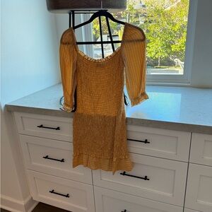 Faithfull the Brand Yellow Mini Dress